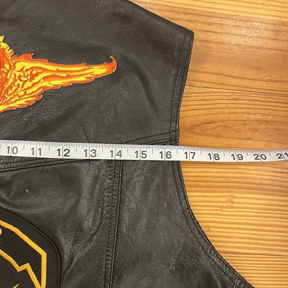 Vintage Leather Club Genuine Leather Moter Cycle Riding VestMens Size 50 - Picture 11 of 11